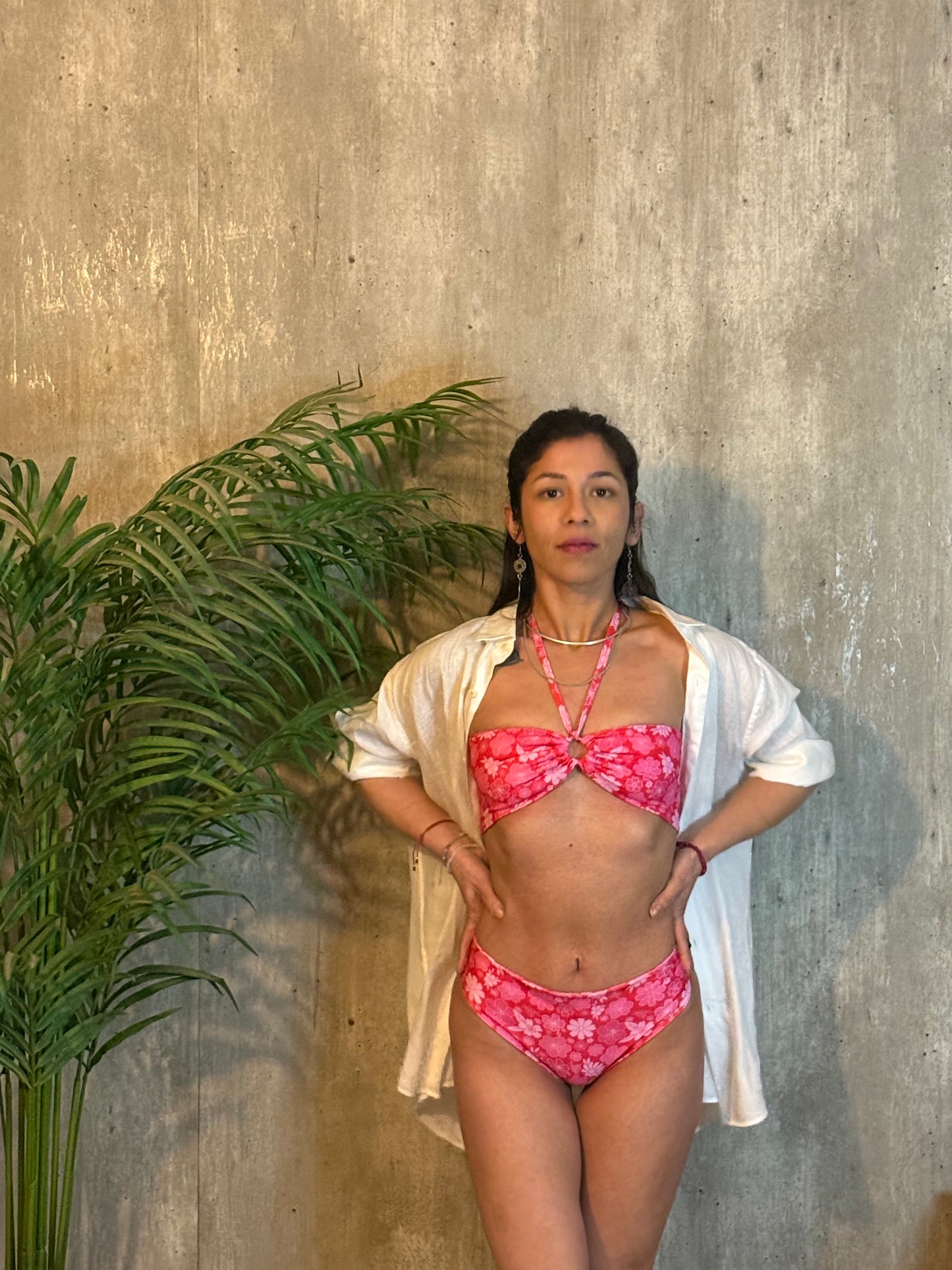 Bottom Ema (tanga): FLOWERS PINK