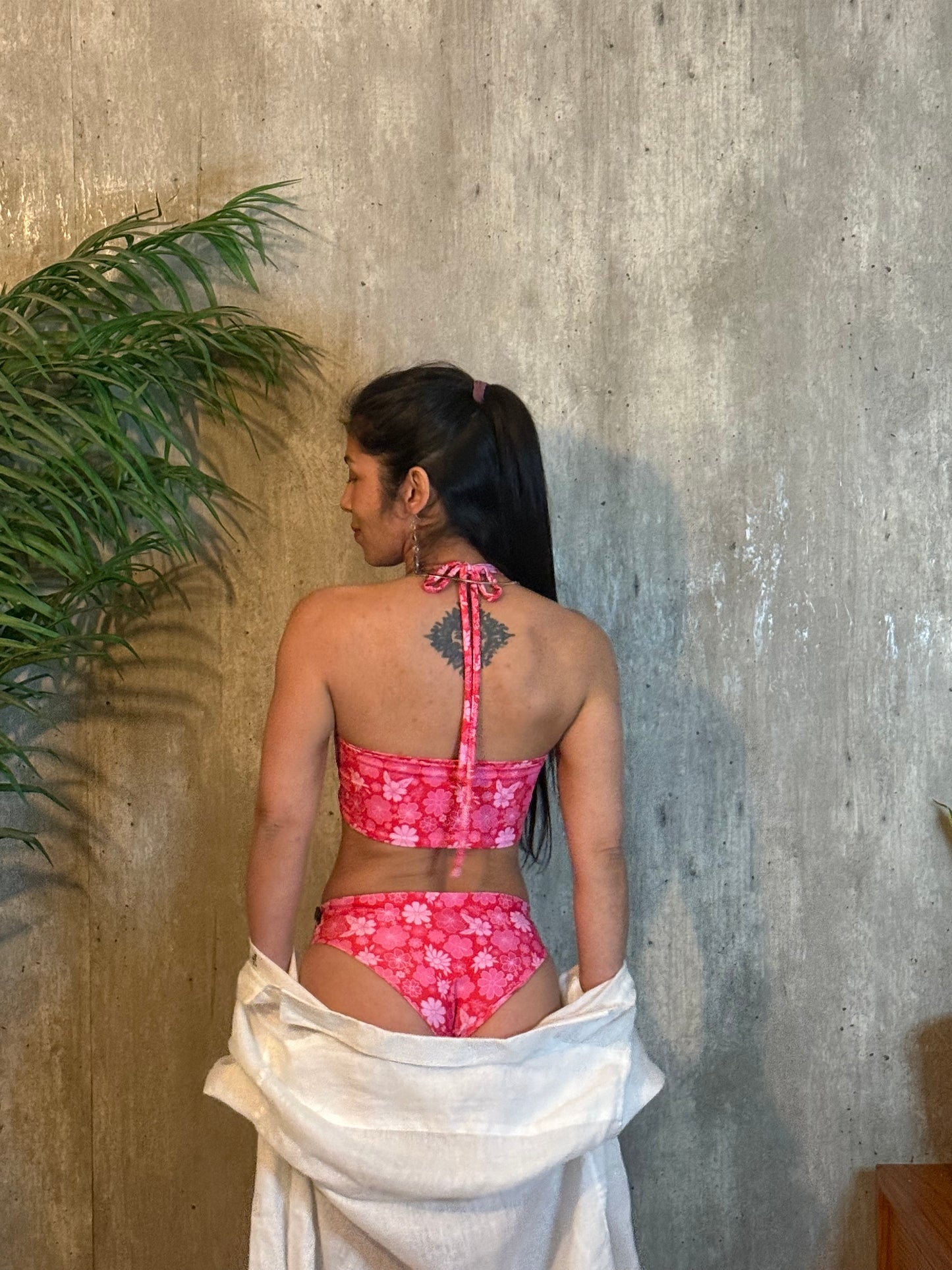 Bottom Ema (tanga): FLOWERS PINK