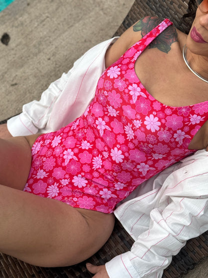 Traje de baño Berna: FLOWERS PINK