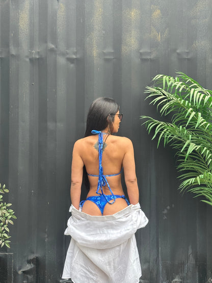 Top Lana: FLOWERS BLUE