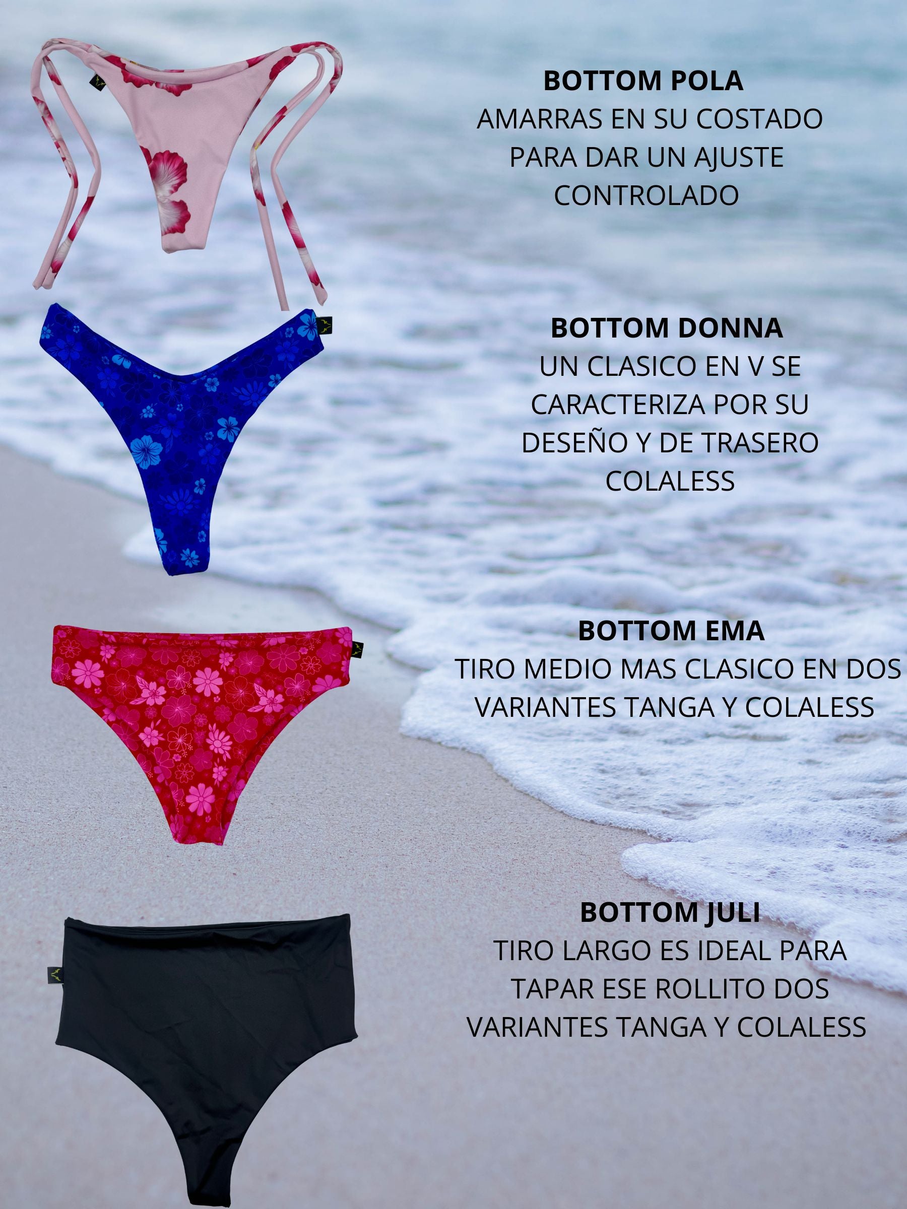 Bottom Donna: FLOWERS BLUE
